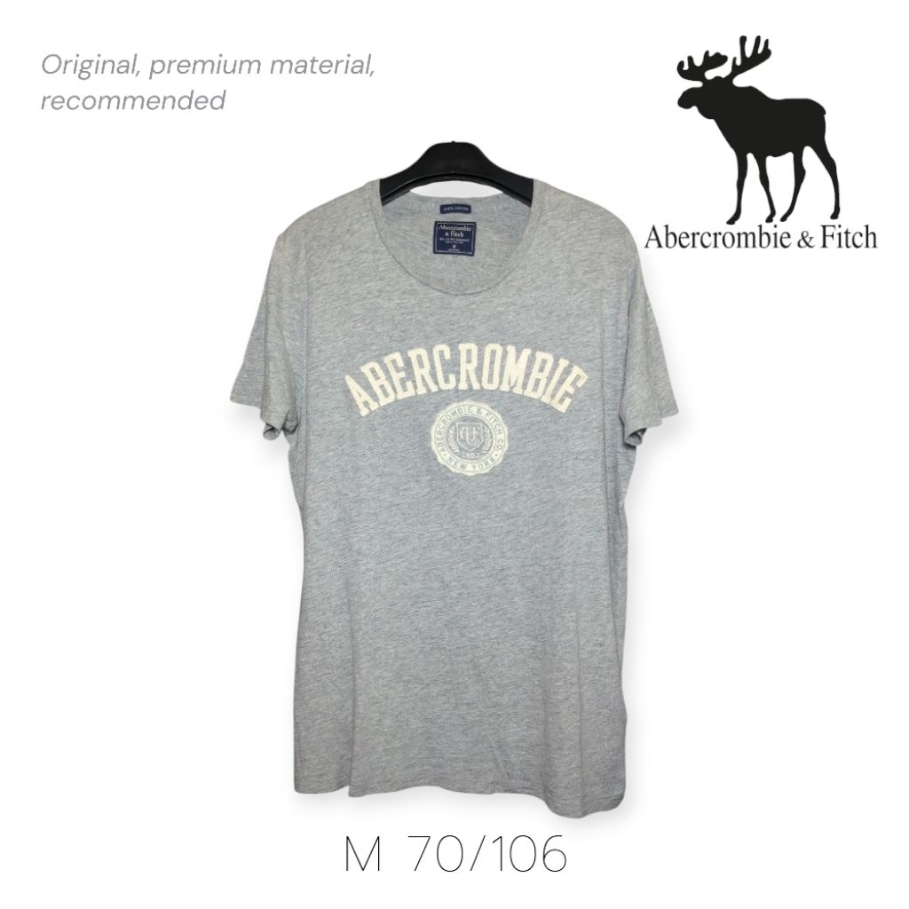 Abercrombie and Fitch Original Cotton T-shirt Kaos Katun Lengan Panjang Size M