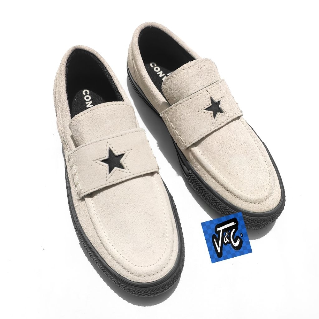 Converse Chuck Taylor All Star Loafer Loafers Suede Canvas Cutout Star Logo Slip On Light Dune Gum