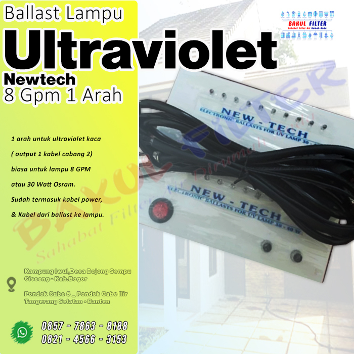 Ballast Lampu UV 8 Gpm lokal Depot air minum