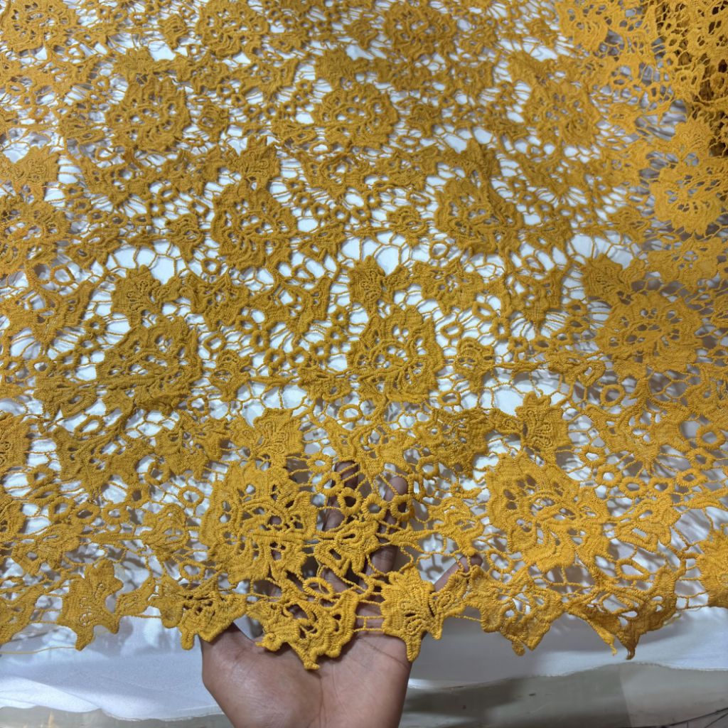 [Harga/0,5m] bahan kain prada katun - kain brokat prada lace - kain brokat prada - prada motif bunga