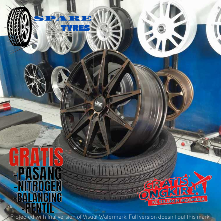 Velg racing hsr r16 untuk mobil yaris mobilio baleno ignis swift ignis kia calya dll