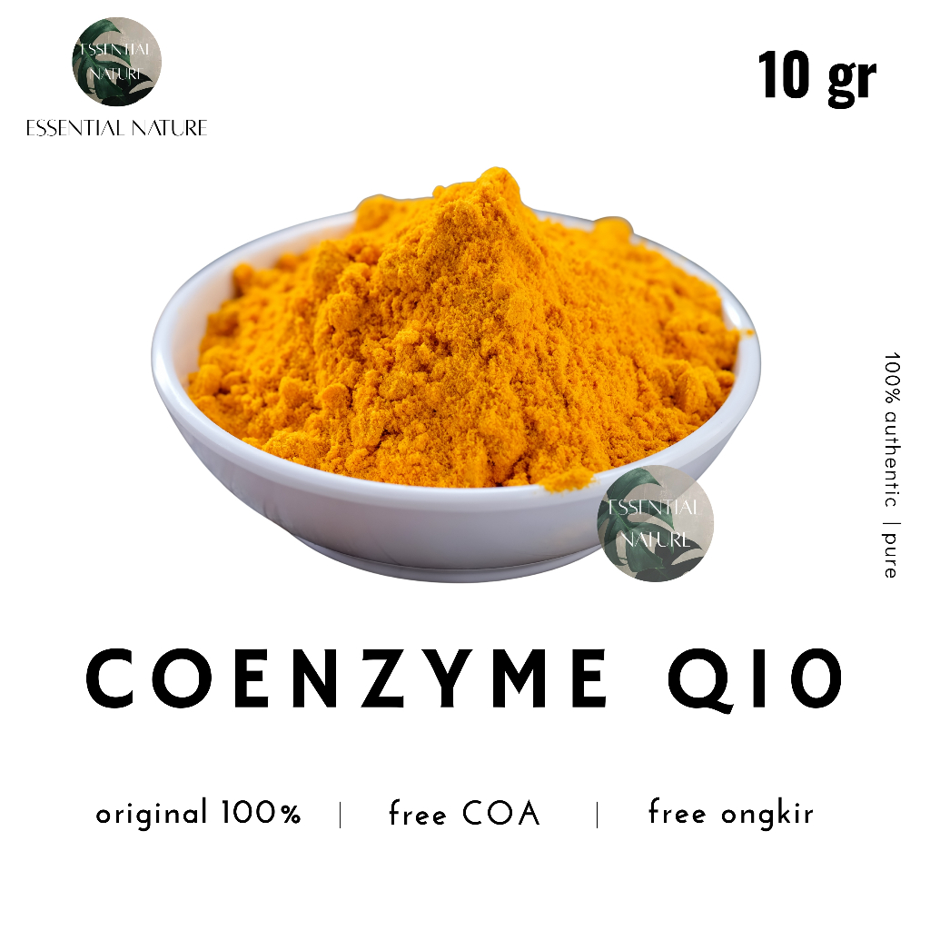 Coenzyme Q10 Powder 99% 10gr FREE COA Murni CoQ10 Suplemen Kesehatan Jantung Otak Anti Aging Asli