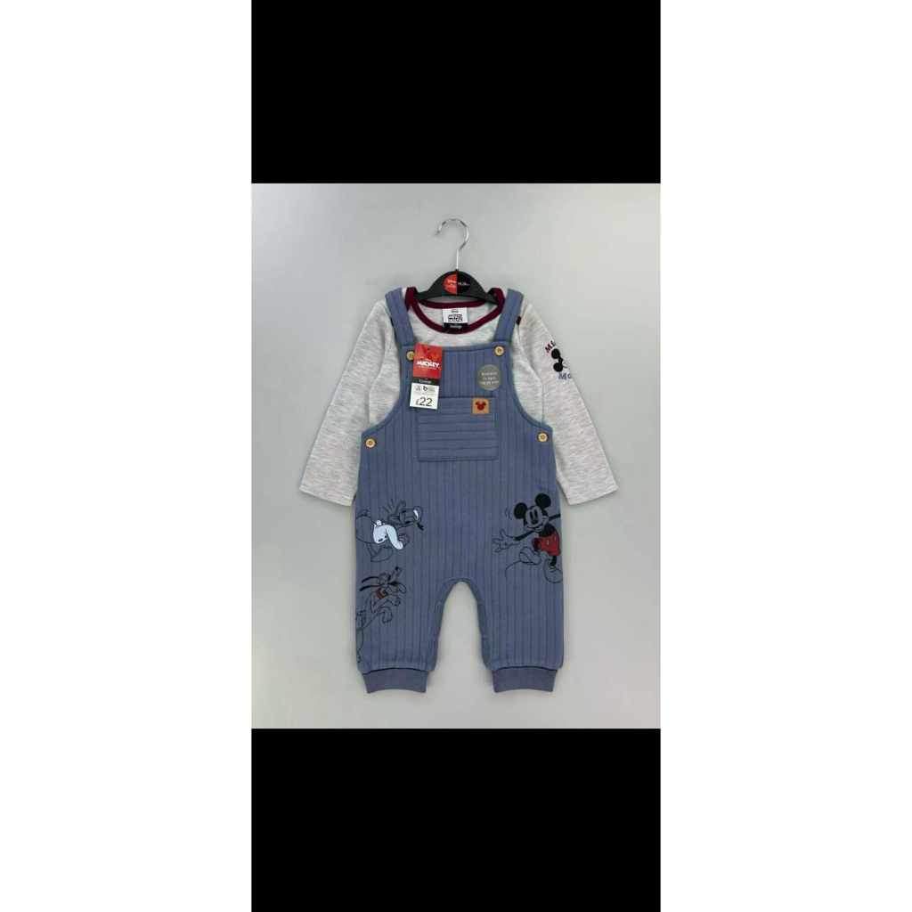 Baju overall bayi mickey mouse