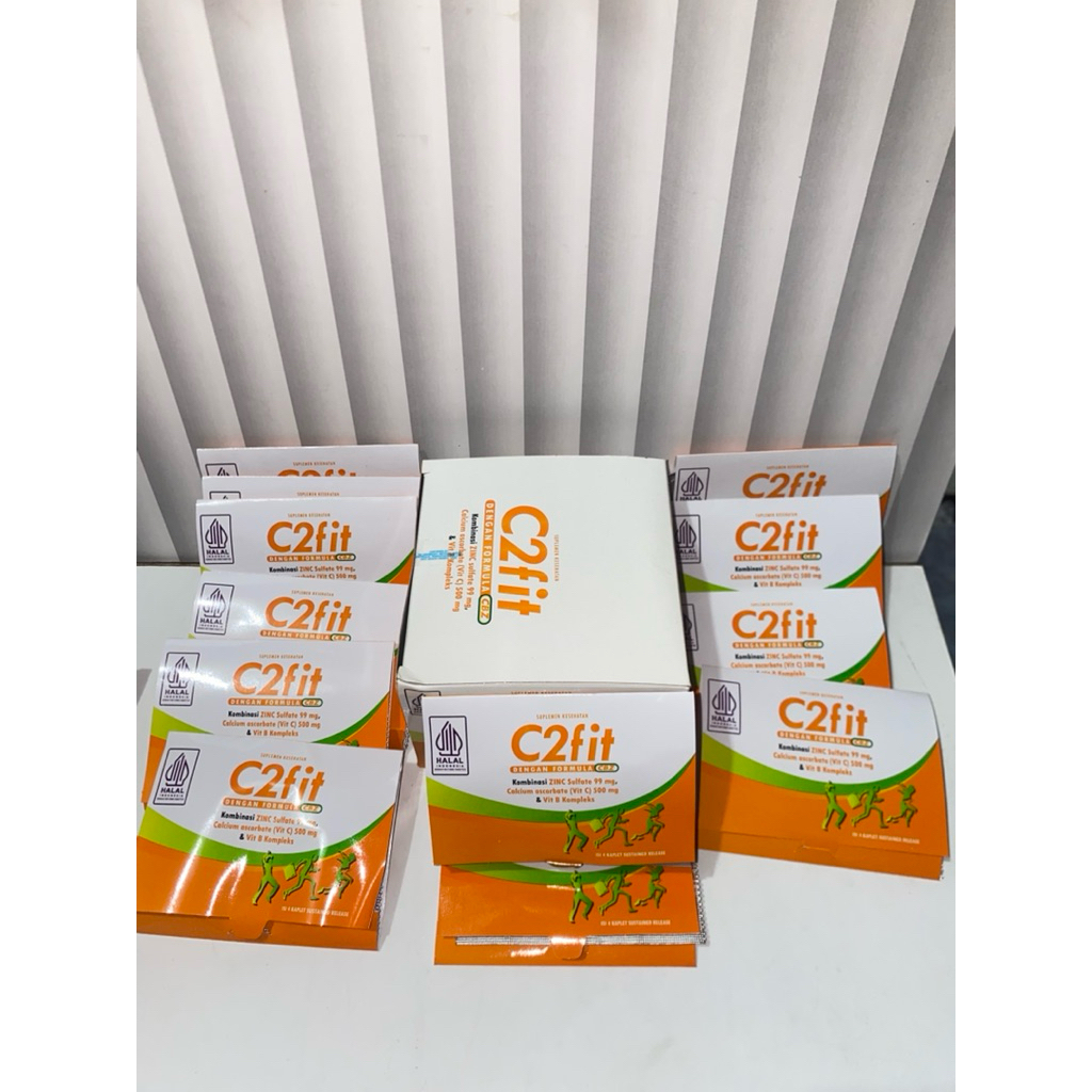 C2fit 1 Box (12strip) Tablet Zinc,B Complex dan VitC untuk Mempercepat Penyembuhan