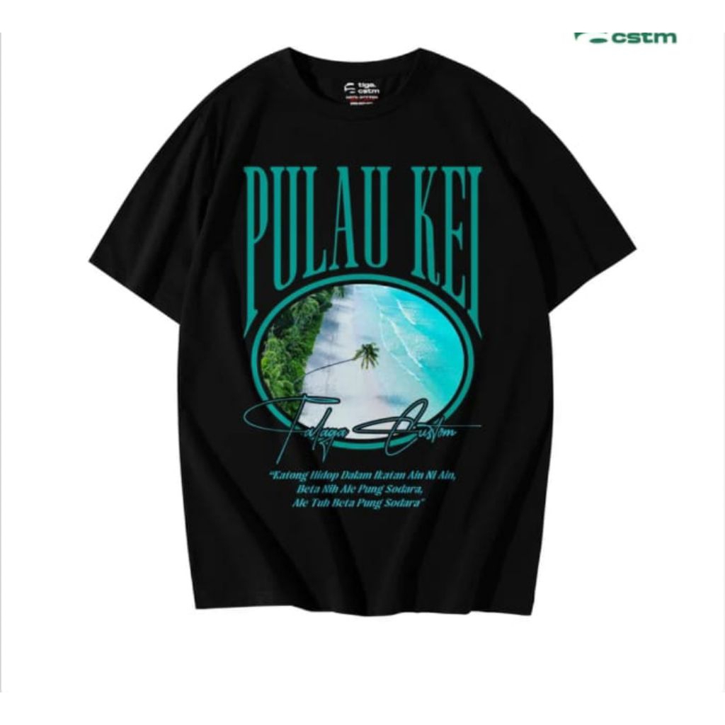 Kaos T-shirt PULAU KEI Desain Pulau Kaos Distro Unisex
