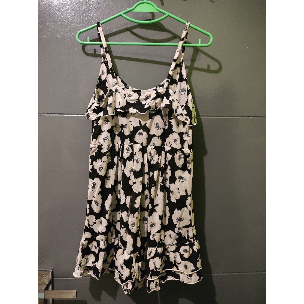 (SECOND) Dress Gaun Wanita Motif Bunga