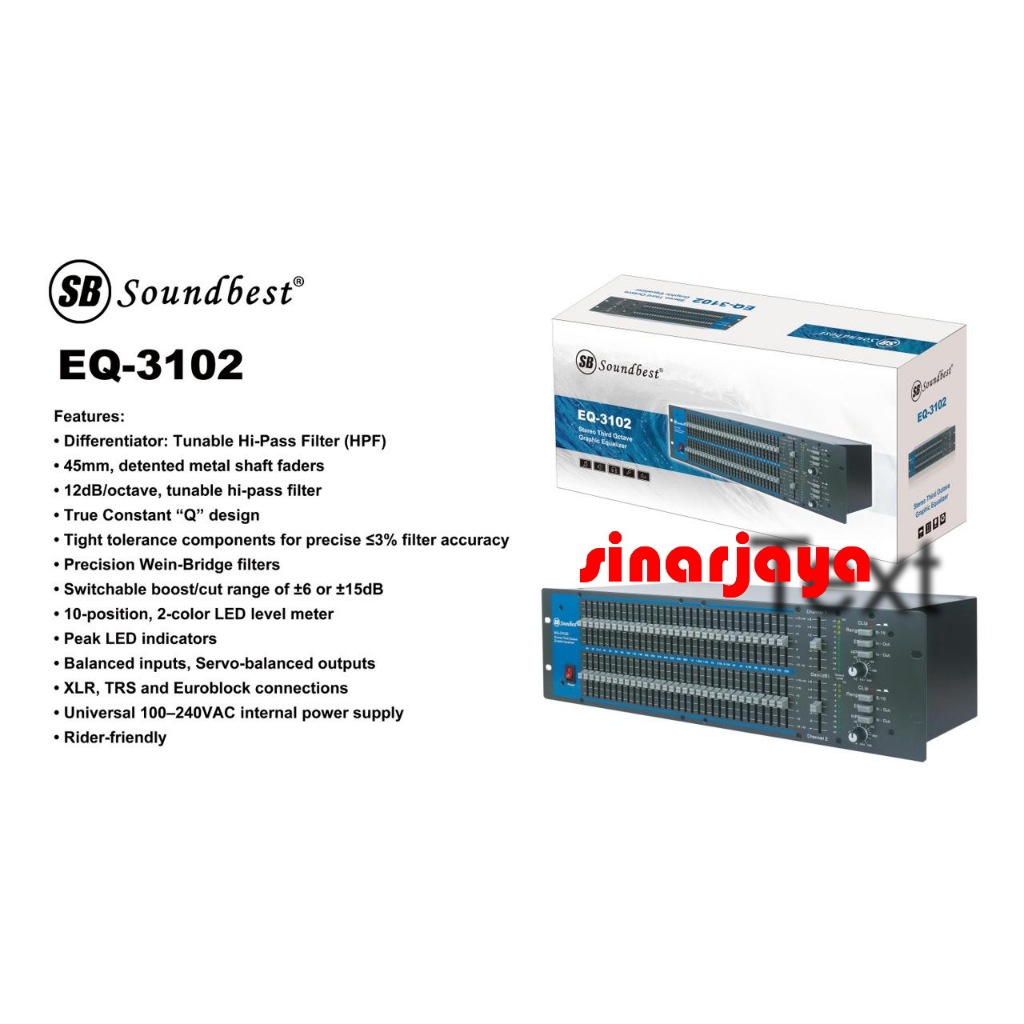 Equaliser Soundbest EQ 3102 / Equalizer EQ-3102 / EQ3102 Original