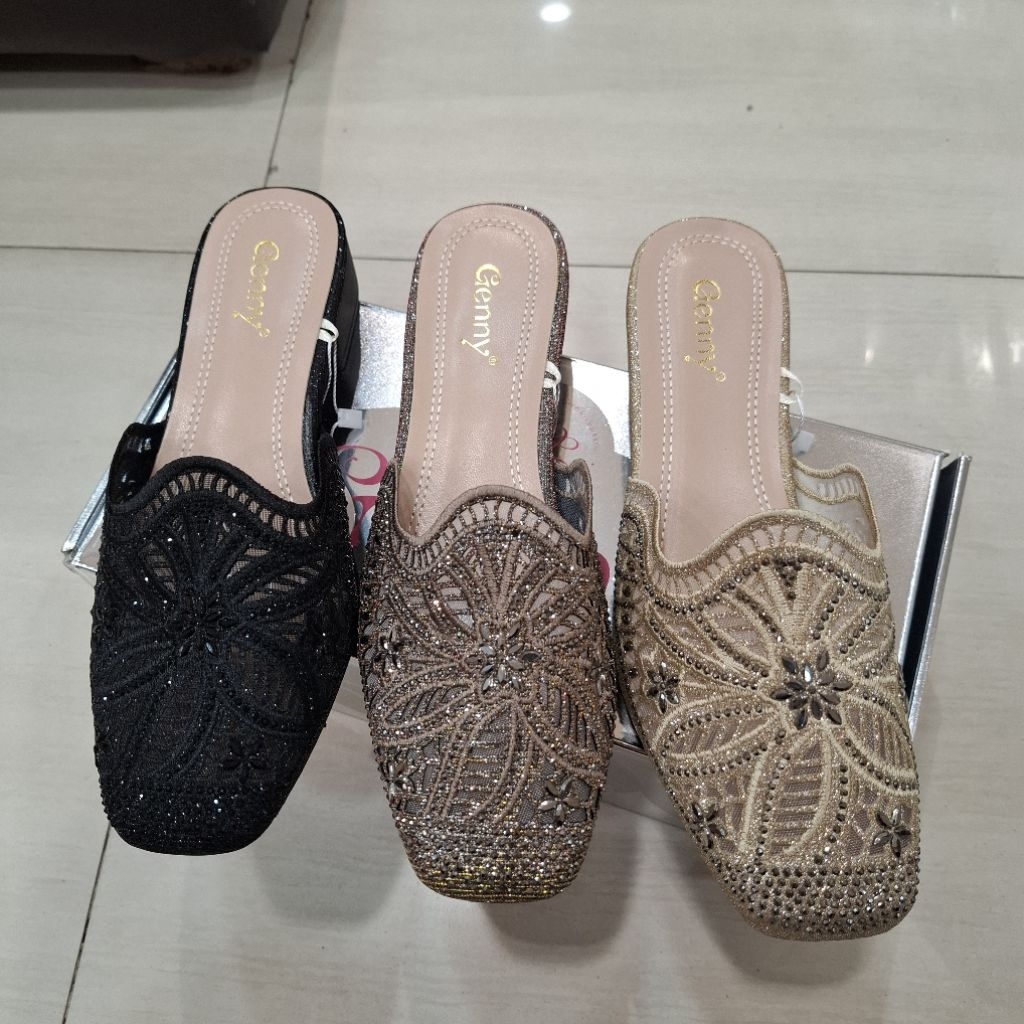 Sandal Pesta Wanita Tinggi hak -/+ 3cm Brand GENNY ORI