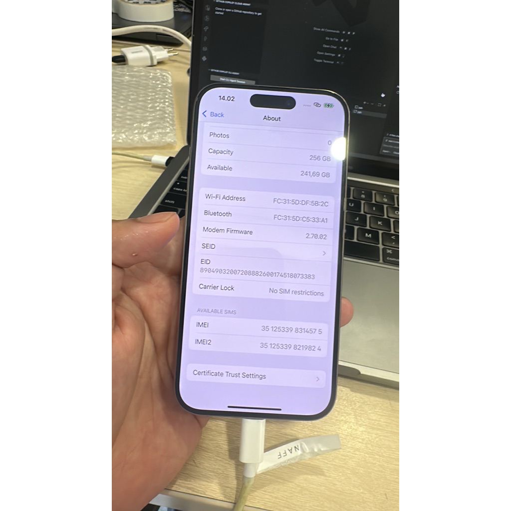 Iphone 15 pro 256 beacukai