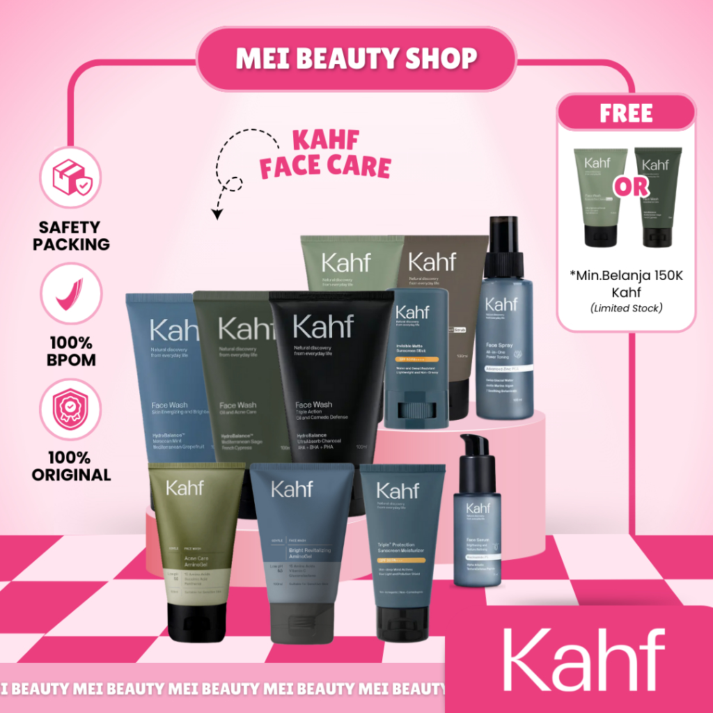 KAHF FACE WASH | KAHF SUNSCREEN| KAHF FACE SCRUB