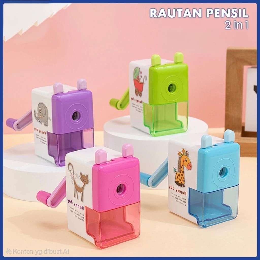 Rautan pensil putar unik serutan pensil putar