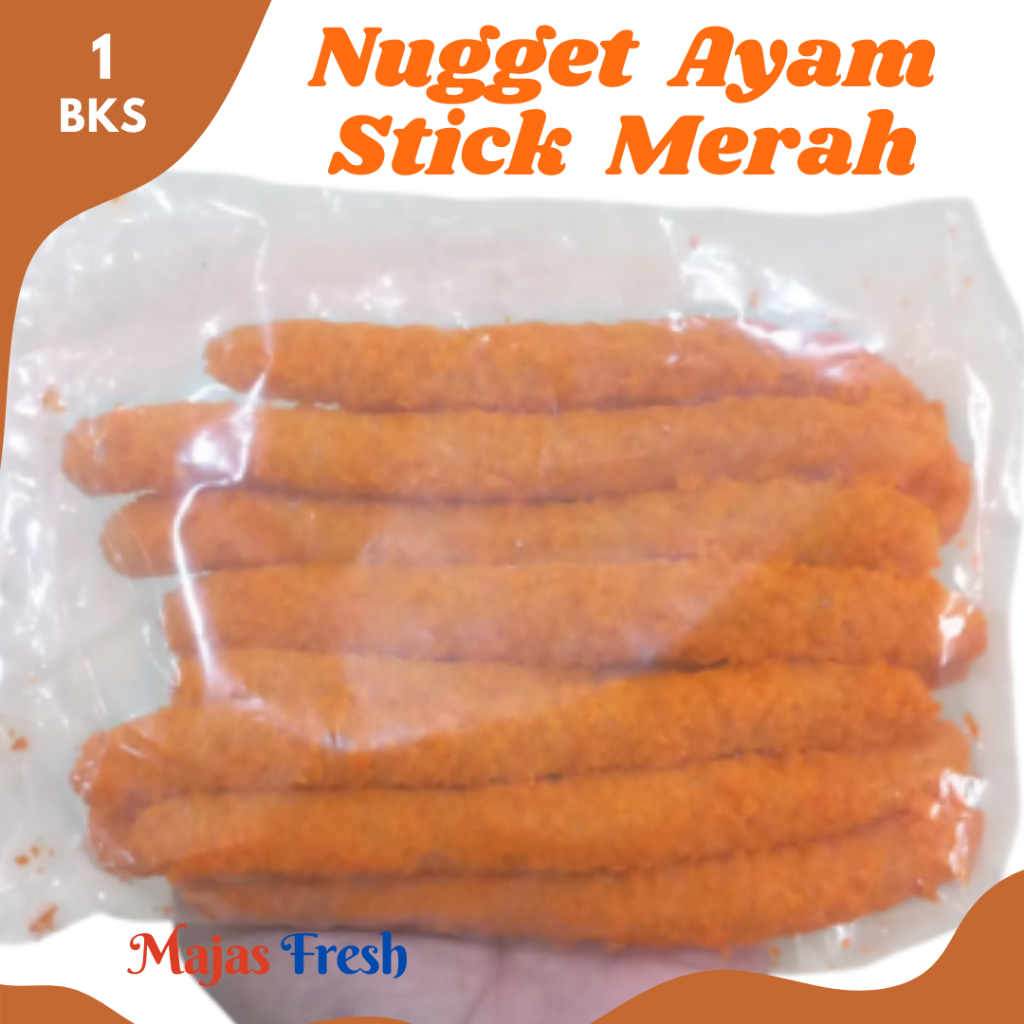 NUGGET AYAM STICK Merah Segar - Naget Ayam Stik Merah HomeMade Fresh | isi 8-10 Pcs [ Harga Per BKS 