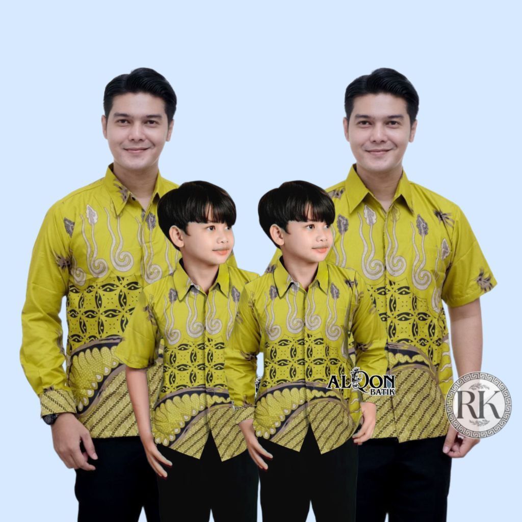 TERBARU KEMEJA BATIK ANAK DAN AYAH IMUT BATIK MOTIF MELODI