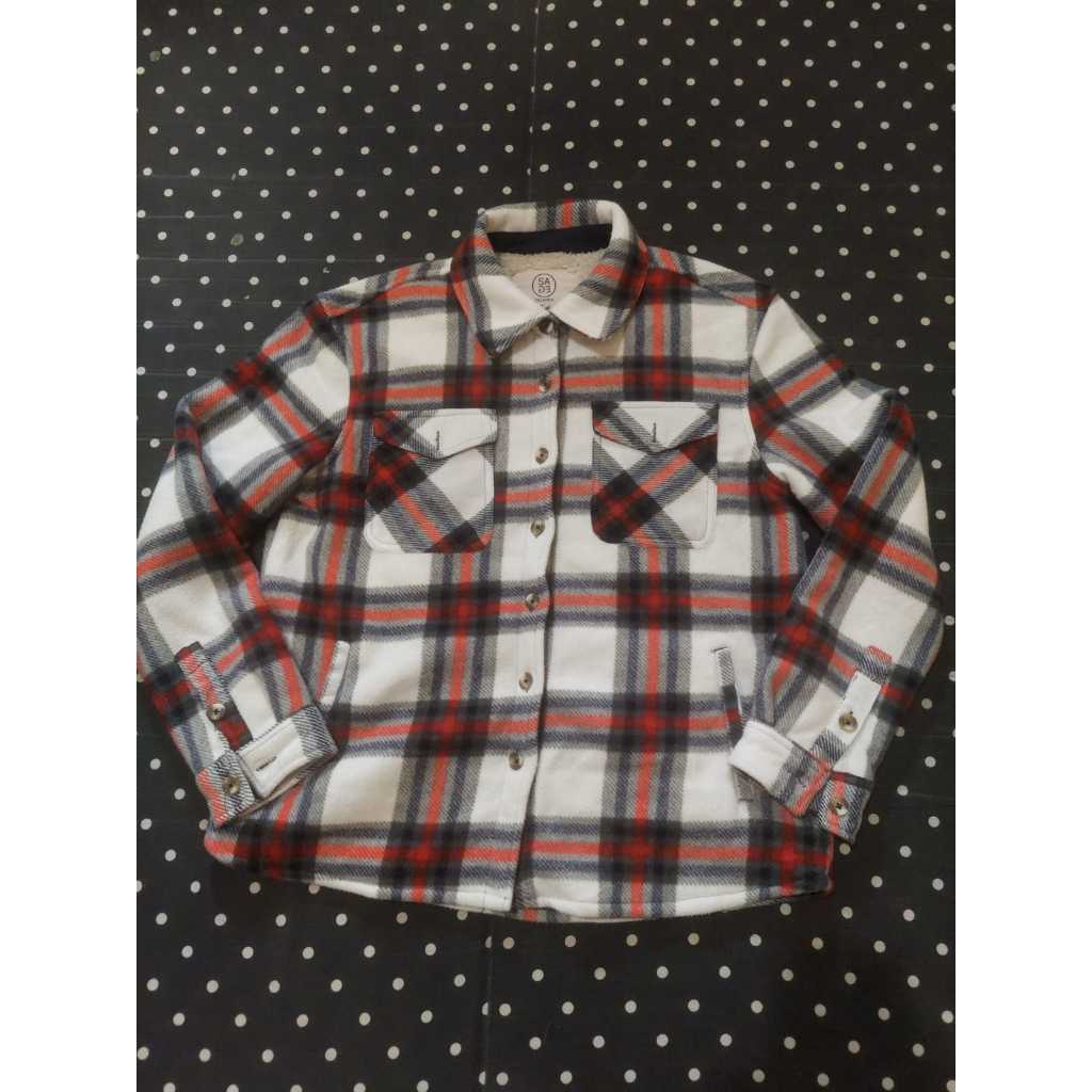 Flannel sherpa sage size M