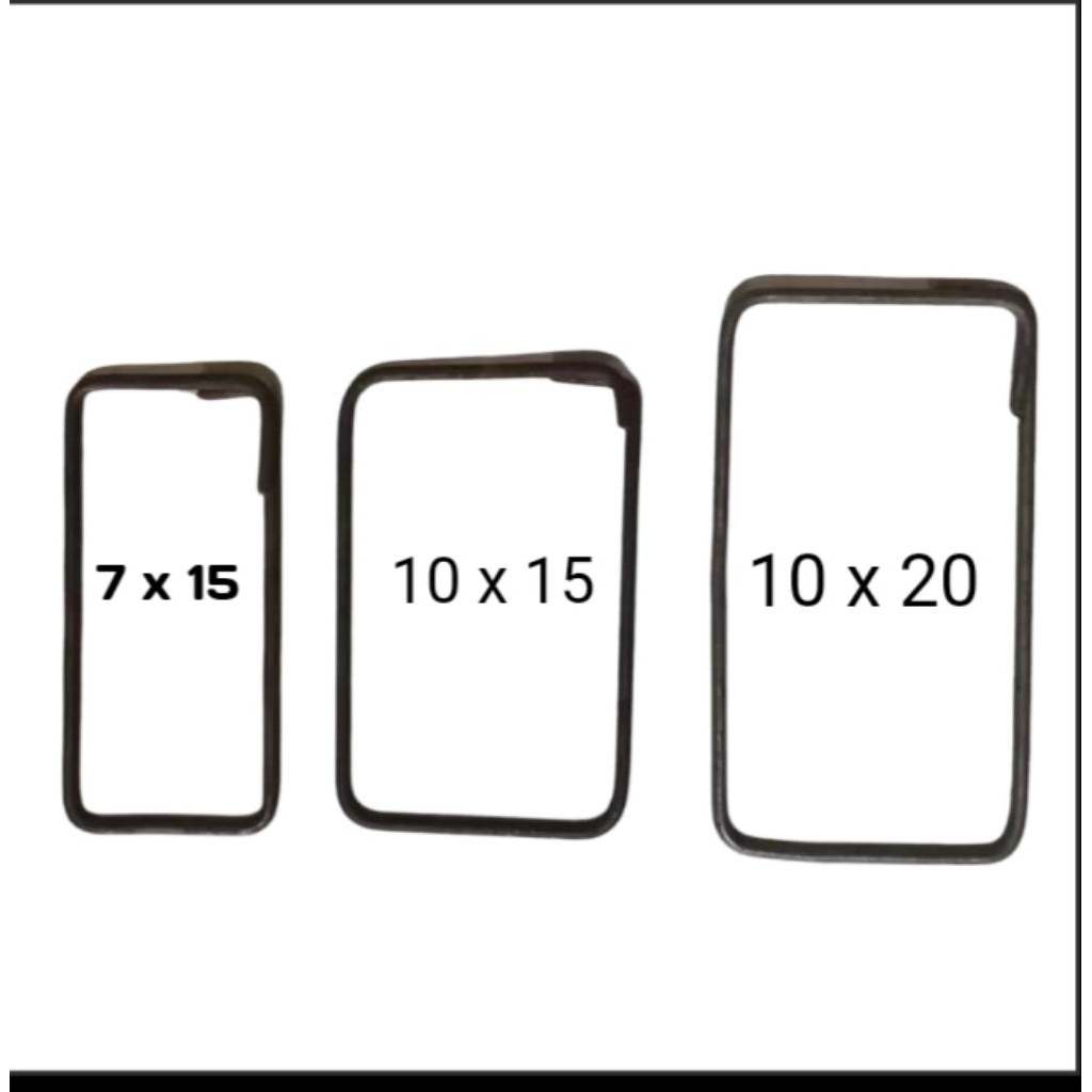 Besi cincin/ring behel/besi begel kolom 6 MM ( ukuran 7 x 15 ,10 x 15, 10 x 20)