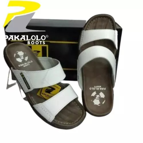 Sandal Pakalolo Slide N2353 Putih 100% Originals - Sandal Selop Pria Dewasa Kulit Asli Terbaru Murah