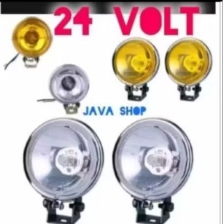 Lampu LED Utama Depan 24 Volt lampu sorot  kabut foglam bulat Warna Putih Kuning Truk Bus Fuso Cante