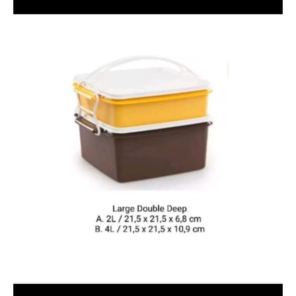 Rantang Susun 2 Tupperware large Double deep