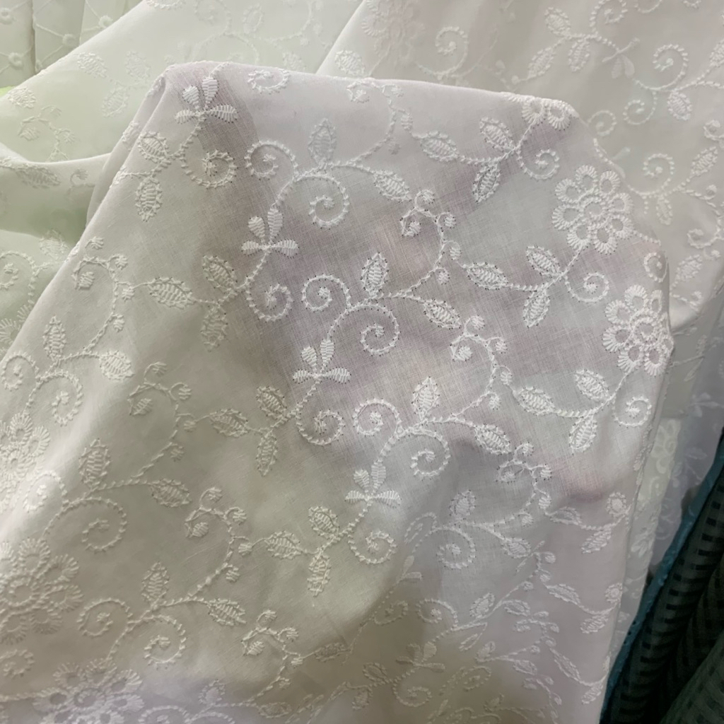 kain katun bordir - kain bordir premium - kain katun bordir luxury - katun bordir korea