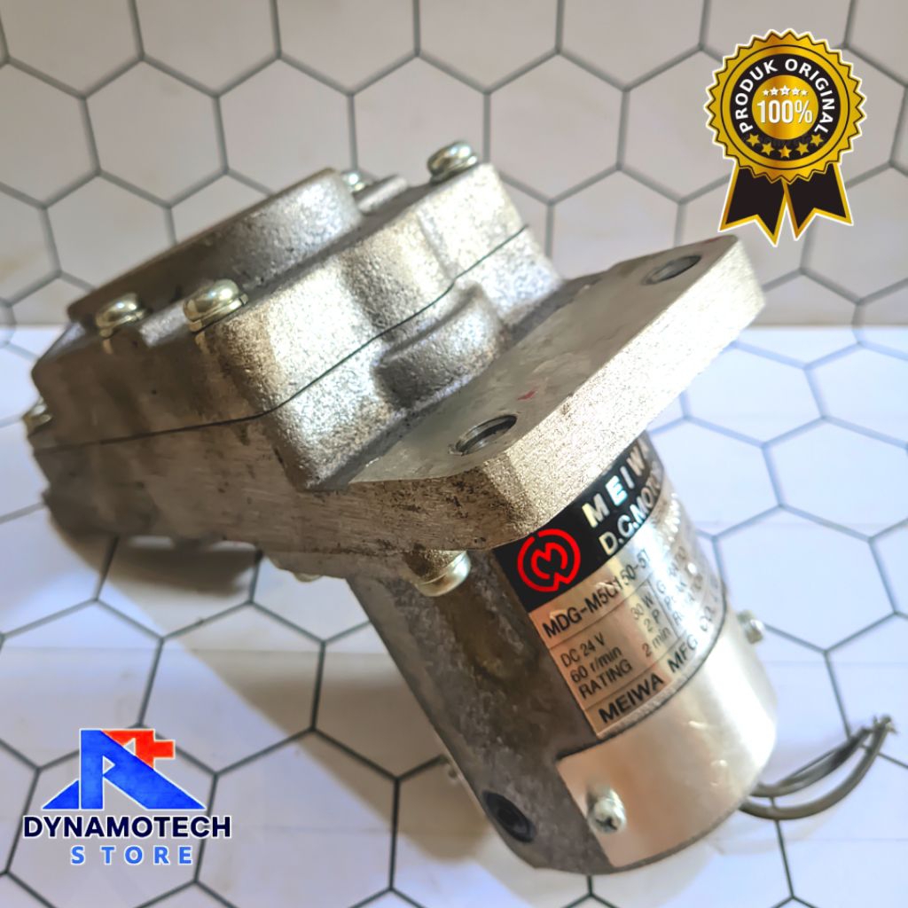 Dinamo DC Gearbox Meiwa 24V 30W 1:150 Torsi Tinggi-Original Jepang
