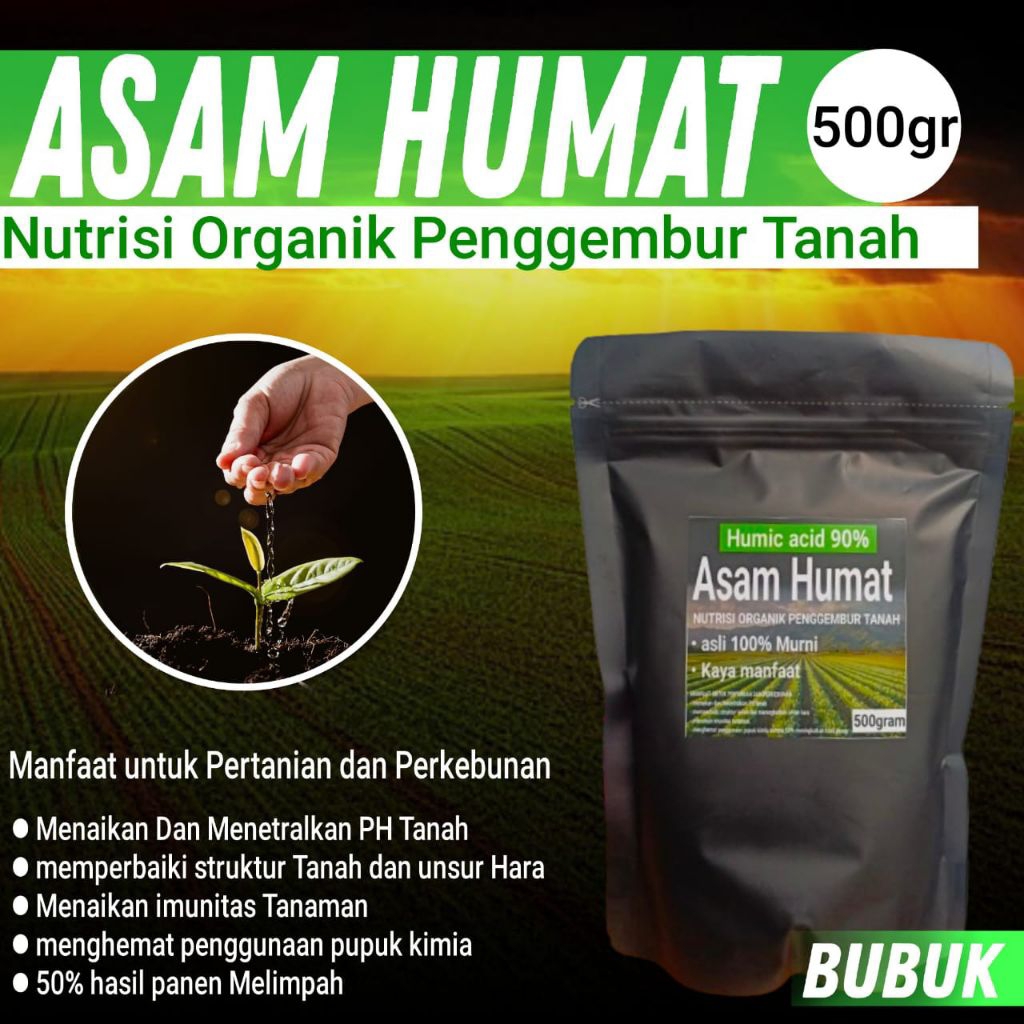 asam humat bubuk humic acid isi 500gram