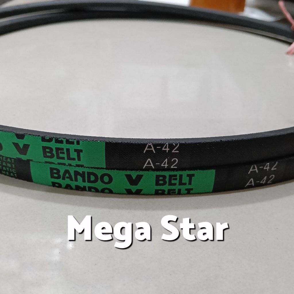 VAN BELT V-BELT A42 A-42 A 42 merk BANDO asli.
