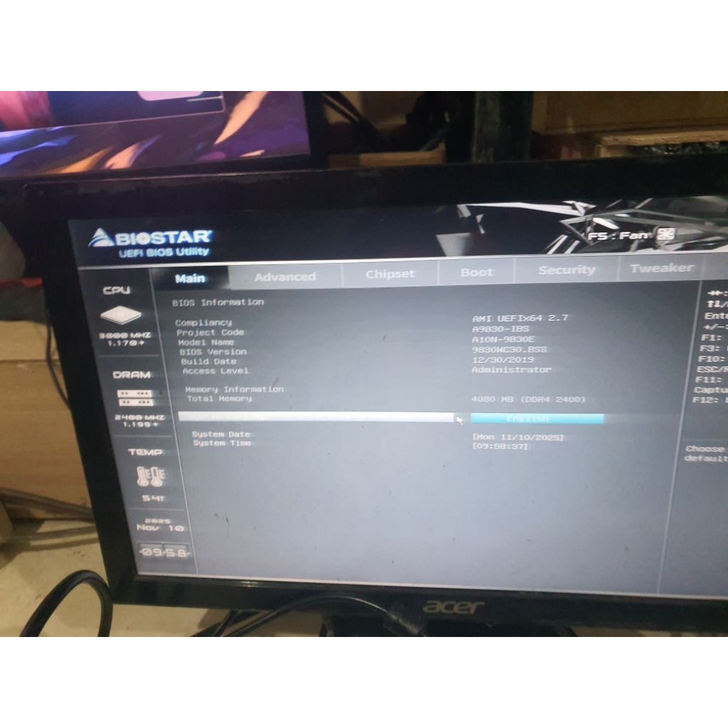 Biostar A10N-9830E DDR4Biostar A10N-9830E DDR4+Ram 4gb DDR4 2400
Sudah ada nvme nya
VGA GT730 2GB DD