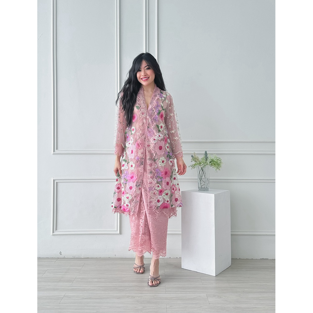 Ria Atelier by Kepompong - Dahlia Tunik Dress One Set Modern Mewah Panjang