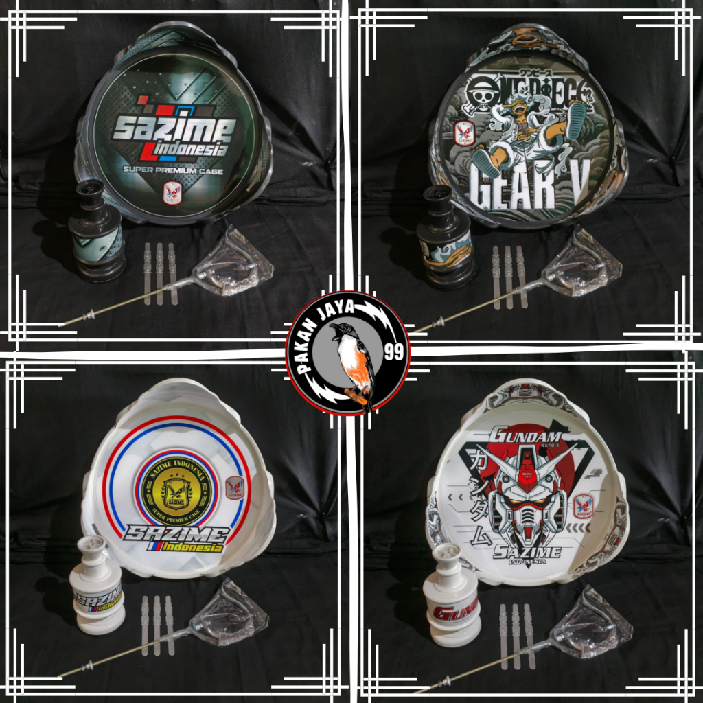 TEBOK LOVEBIRD DECAL SAZIME ASLI PREMIUM 1 SET GANTUNGN DAN PION UNTUK SANGKAR LOVEBIRD BESI KAPSUL