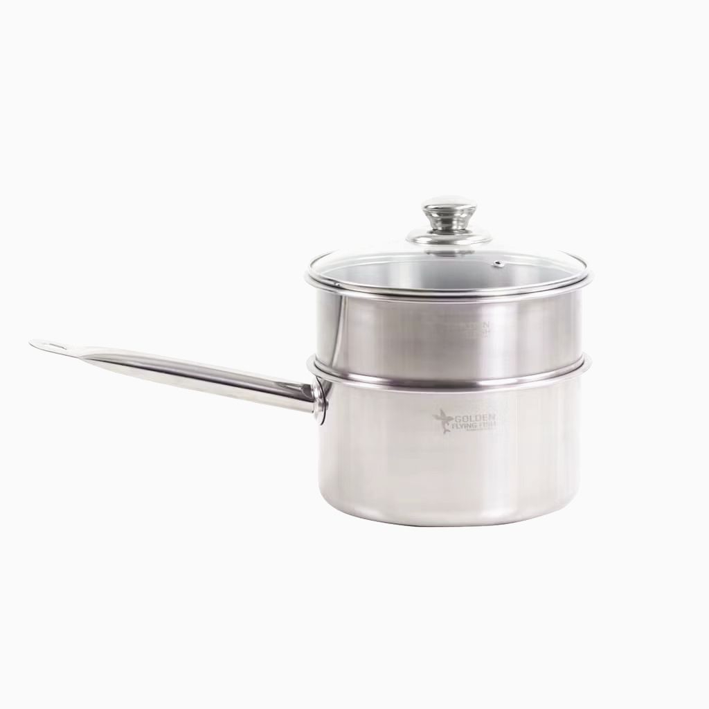 PANCI SUSU SAUCE PAN KUKUSAN DANDANG STEAMER KUKUS  STAINLESS TUTUP KACA SERBAGUNA KECIL