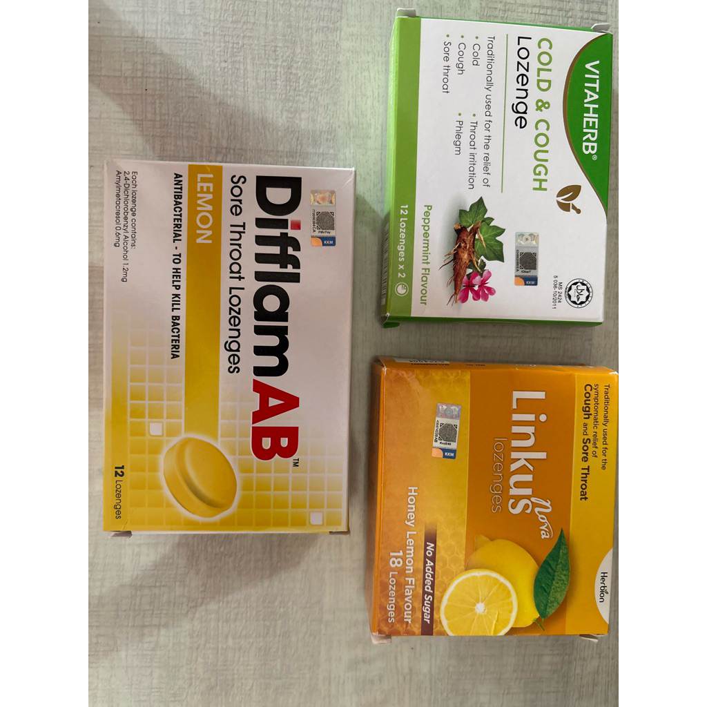 Vitaherb lozenge, DiflamAB lozenges, Linkus lozenges