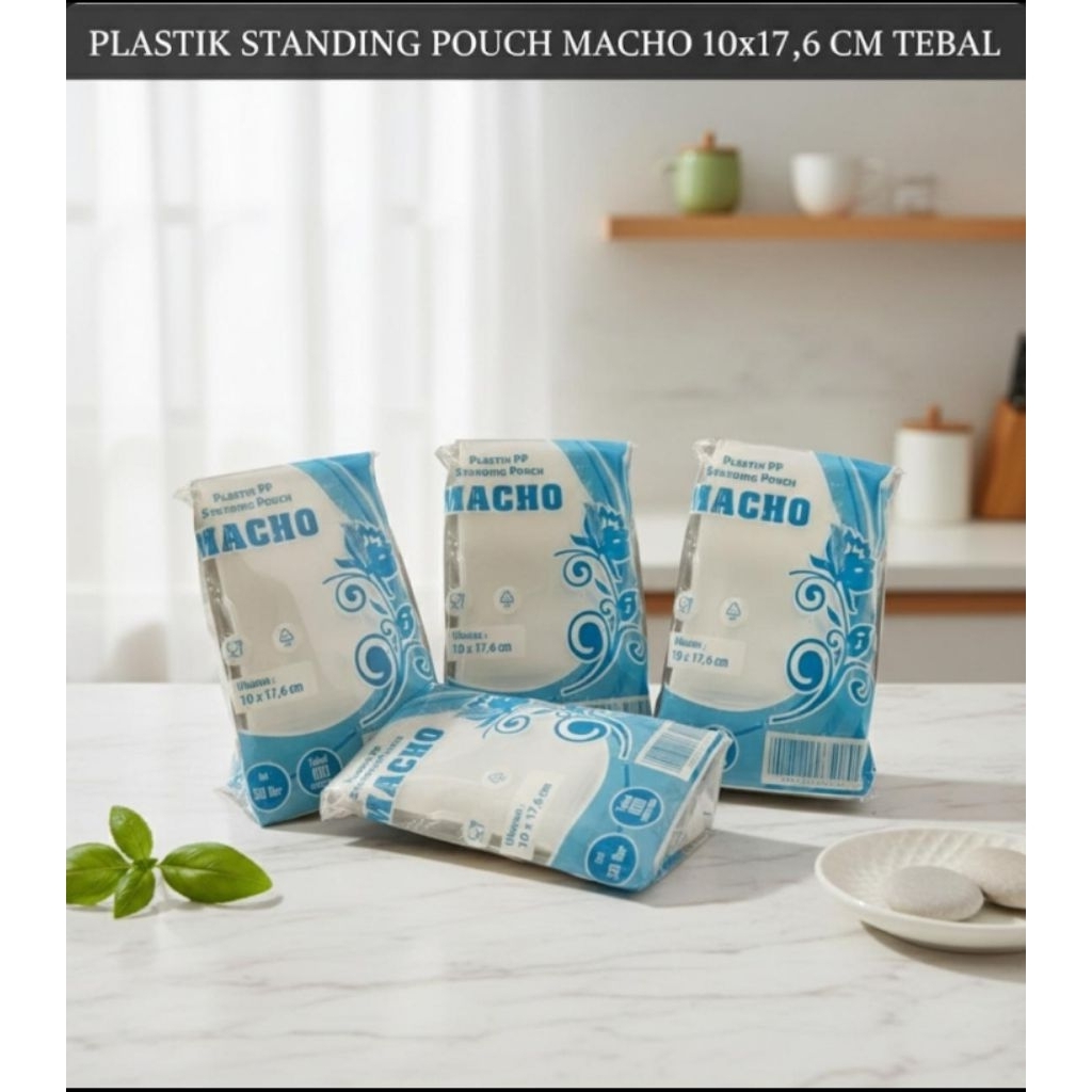 Plastik Standing Pouch Macho Uk 10x17,6