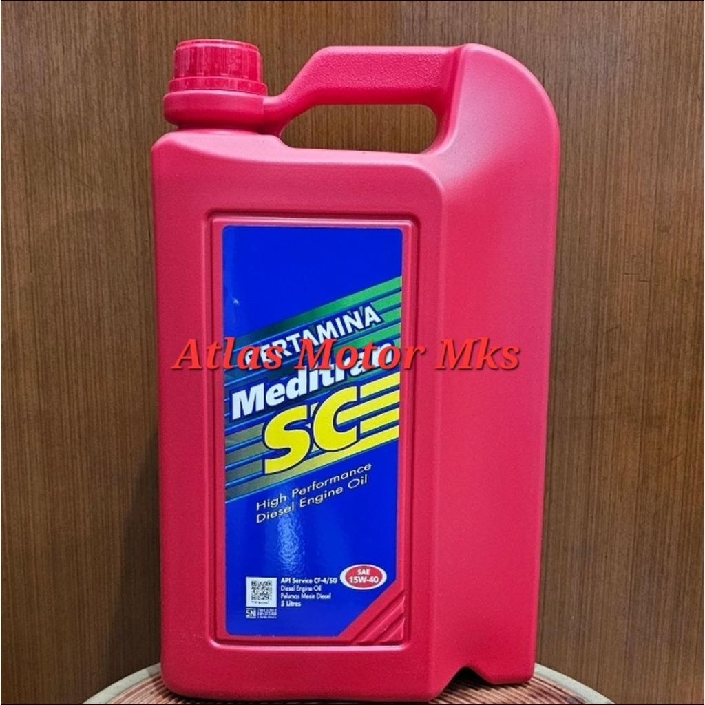 [5LITER] OLI MESIN PERTAMINA MEDITRAN SC 15W40 PELUMAS MESIN KENDARAAN DIESEL - 5 LITER