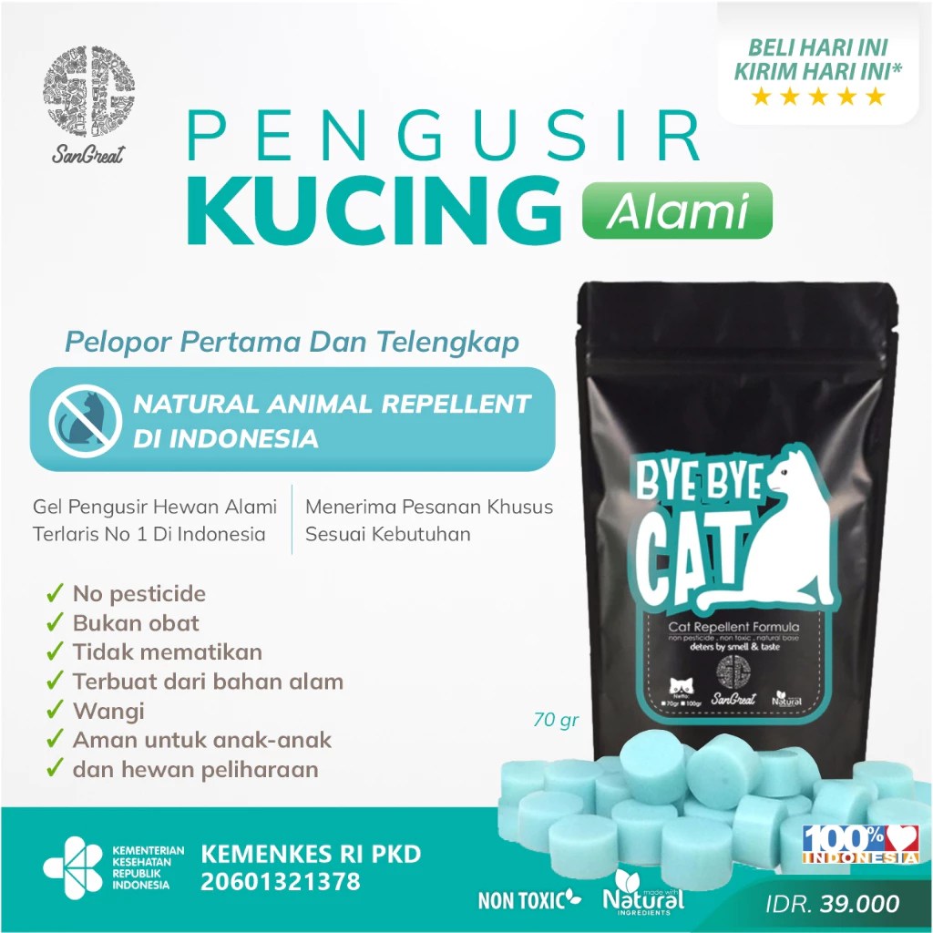 Pengusir Kucing Liar Pipis dan Berak Sembarangan Kamper Aromatic