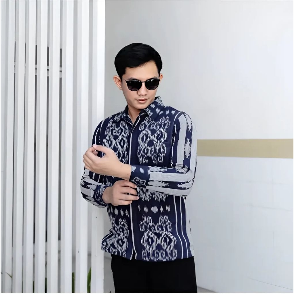 Kemeja Tenun Troso Pria Asli Jepara, Batik Tenun Troso Pria Lengan Panjang & Pendek