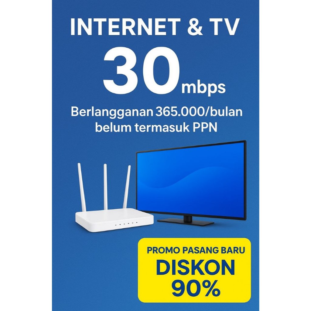 INDOHOME INTERNET &TV 30MBPS