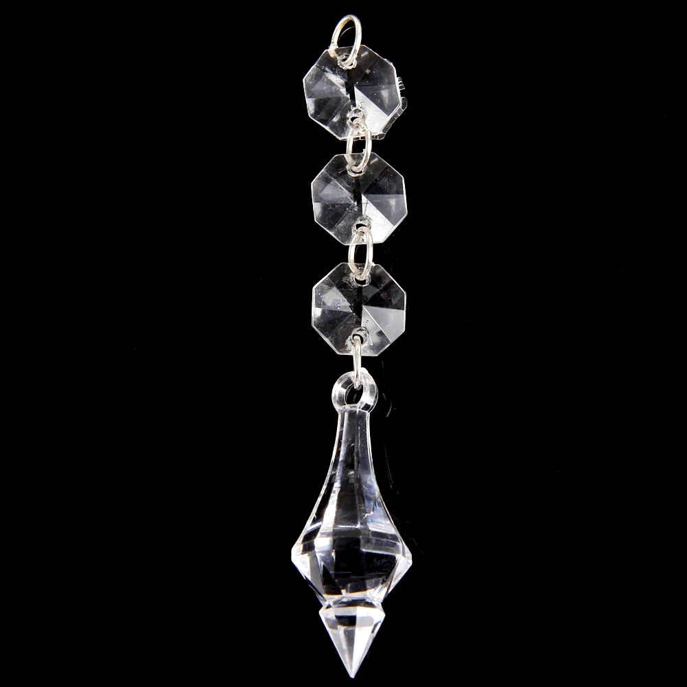 10 cm - Gantungan Kristal Akrilik Bandul Tombak Lancip Bening Kecil Pendek Hias Hiasan Chandelier La