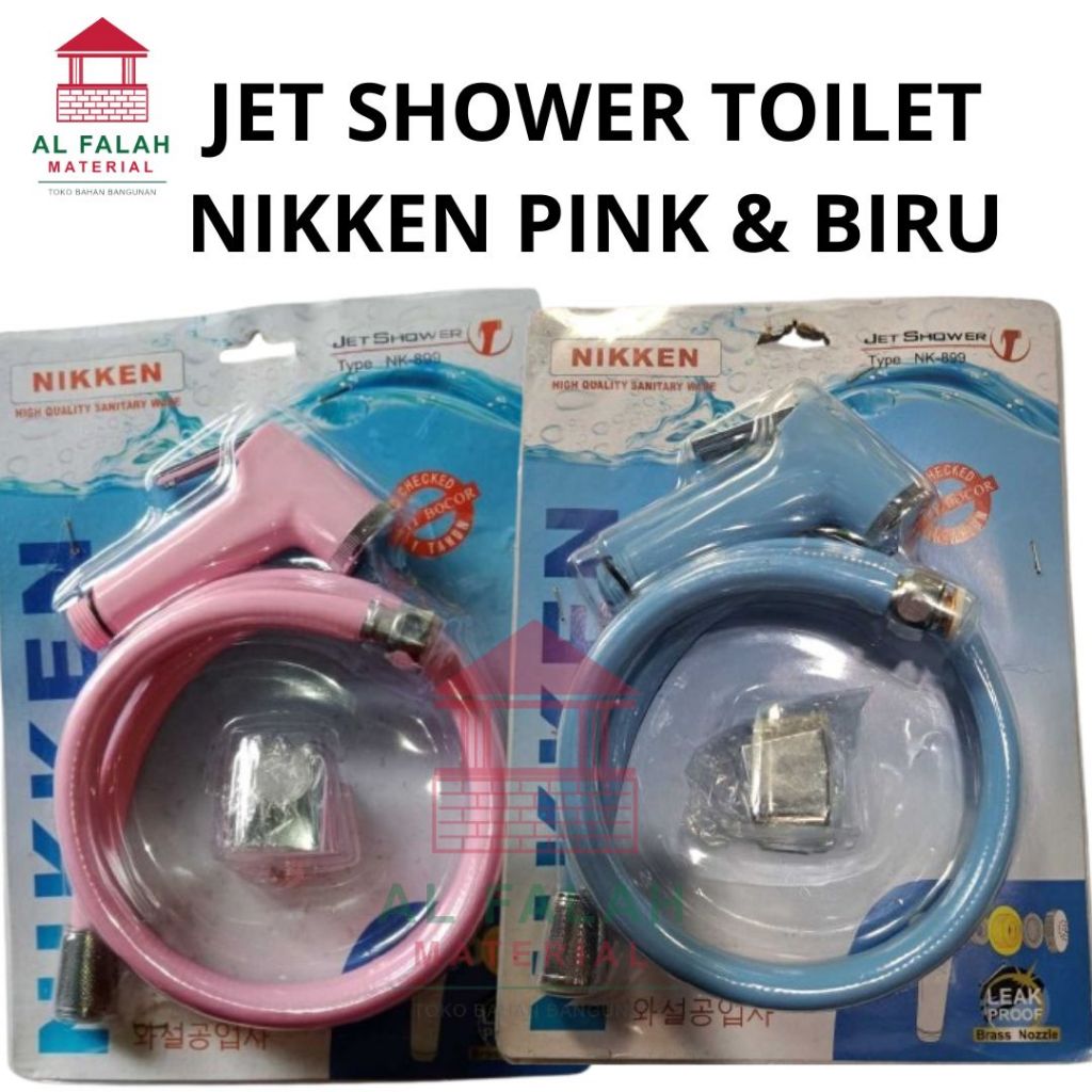 Jet Shower / Toilet Shower Set Merk Nikken Pink & Biru
