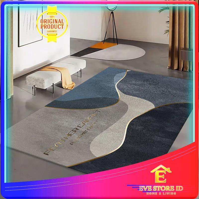 Karpet Lantai Abstrak Bulu Lembut  Permadani Motif Korea untuk Keramik & Kayu