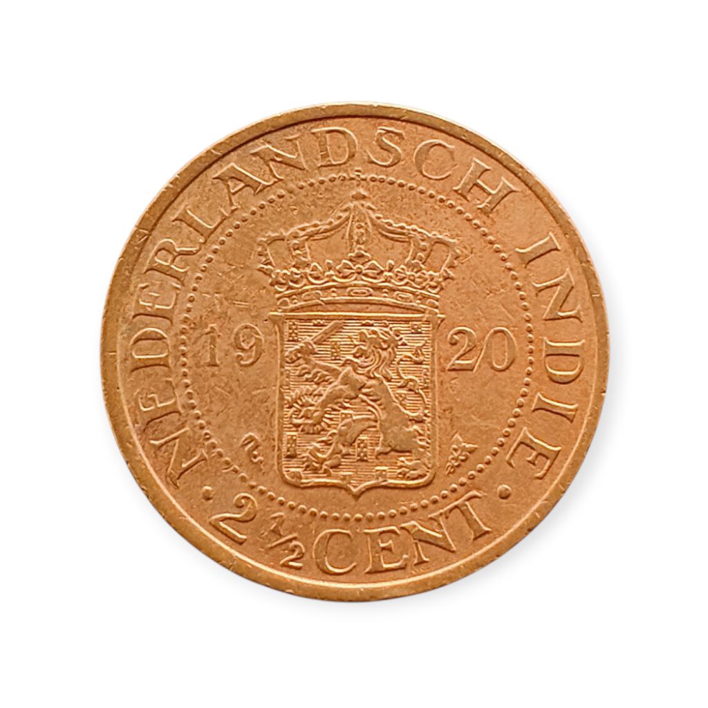 Koin benggol 2 setengah Cent Nederlandsch Indie 1920