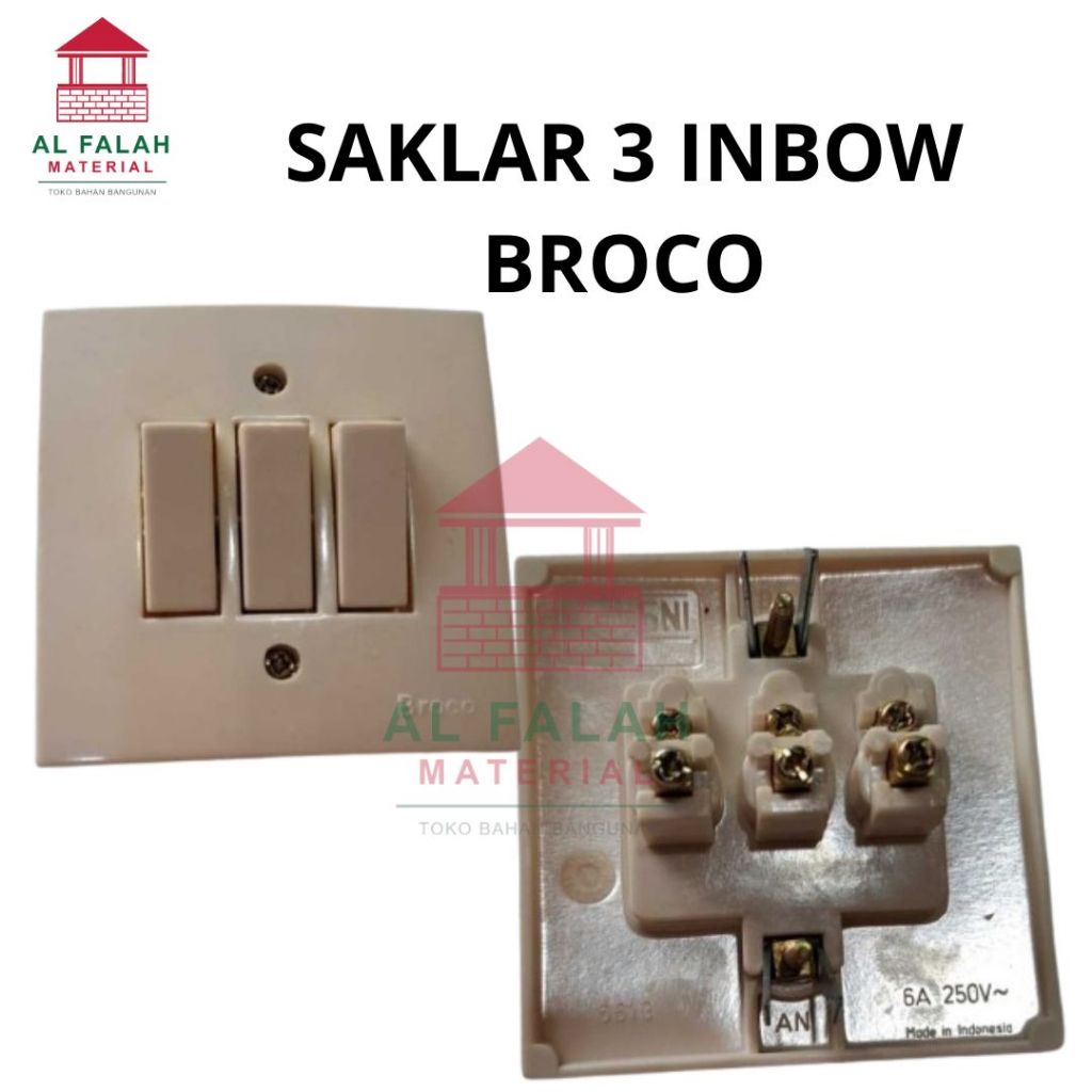Broco Saklar 3 Triple Ib Broco Tanam