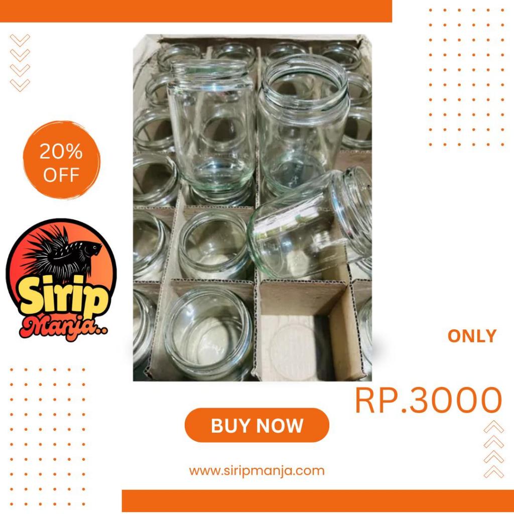 Toples Kaca Tempat Ikan Cupang / Wadah Ikan Hias Kaca Bening – Toples Aquarium Mini