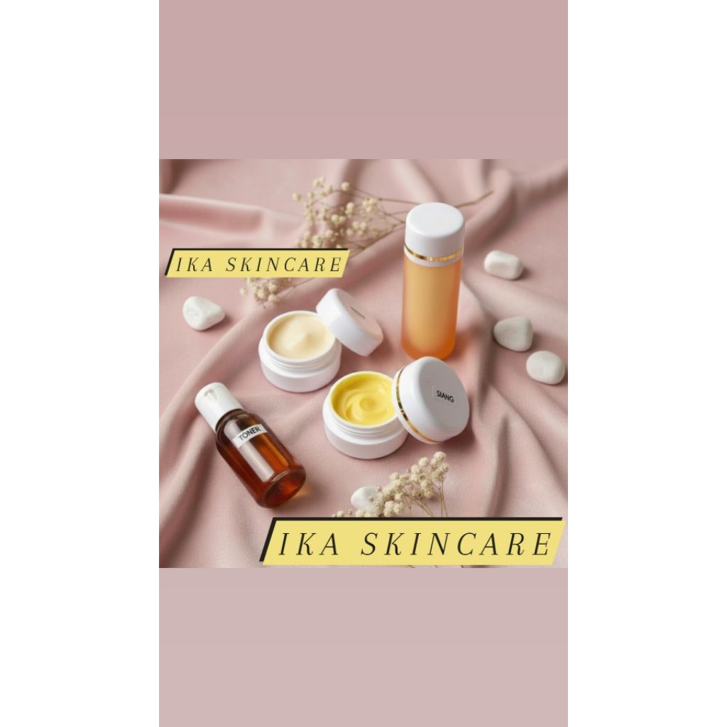 bedak/cream siang,cream malam,sabun dan toner.