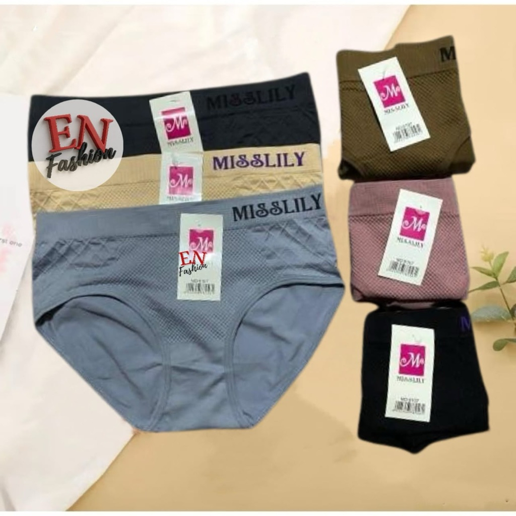 PROMO 3,6 Pcs CD RAJUT MISSLILY Celana Dalam Wanita