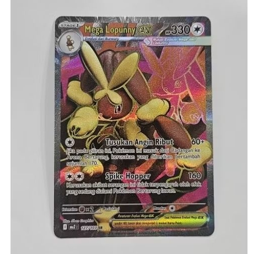 Kartu Pokemon Mega Lopunny EX Full Art Holo – Koleksi – MA2 127/103 SR Original Pokémon TCG (ORI TCG