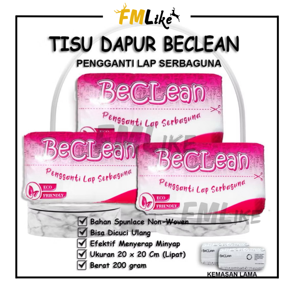 Tissue Dapur Ajaib Serbaguna Be Clean Pembersih Kompor Cuci Pakai Ulang / Tisu Pengganti Lap