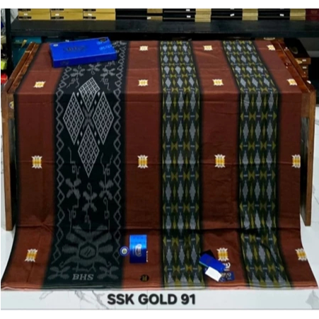 SARUNG BHS CLASSIC DAM SKT SONGKET GOLD // Sarung BHS Classic Songket DAM Grade Gold Grade Ori 100%/