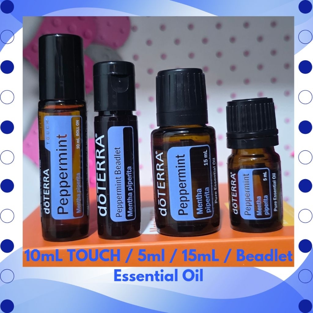 Peppermint 15ml / 5ml / 10ml TOUCH ROLL ON / BEADLET PERMEN Essential Oil Doterra