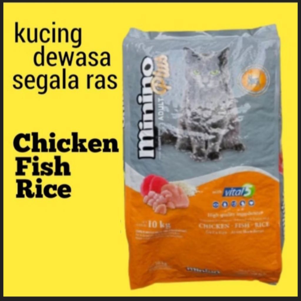 MININO PLUS 10KG makanan kucing nutrisi lengkap