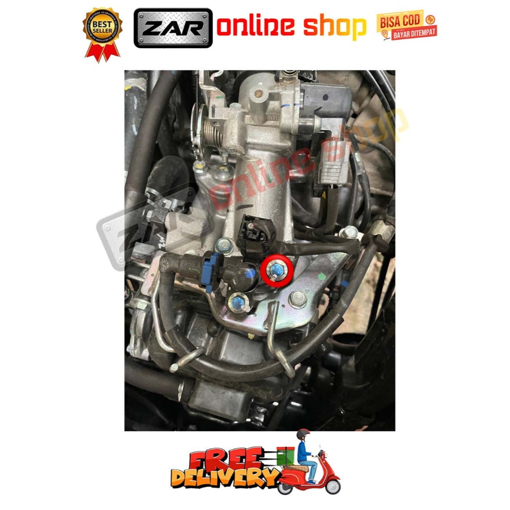 BAUT DUDUKAN INJECTOR ( 1 BAUT ) PCX VARIO BEAT DELUXE SCOOPY ADV STYLO GENIO SPACY 110 125 150 160 